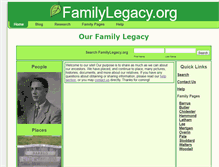 Tablet Screenshot of familylegacy.org